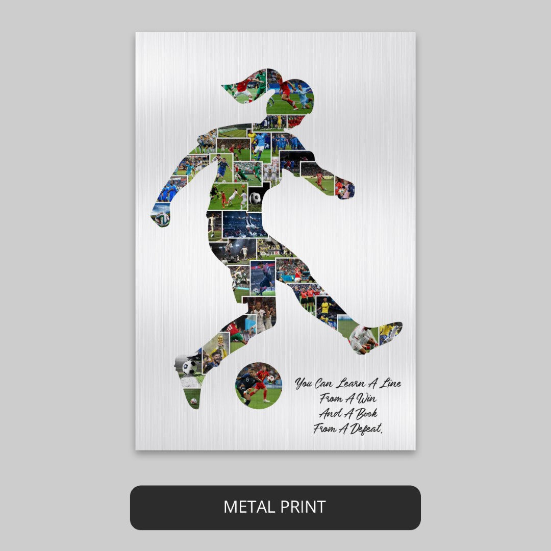 Personalized Football Player Gift: Custom Photo Collage