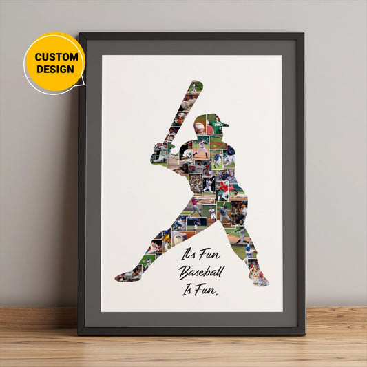 Personalized Baseball Photo Collage - Perfect Baseball Coach Gift