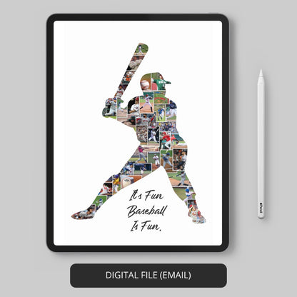 Creative Baseball Gift Ideas - Baseball Photo Collage for Fans