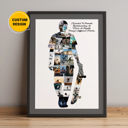Personalized Photo Collage: Unique Gifts for Skateboarders"