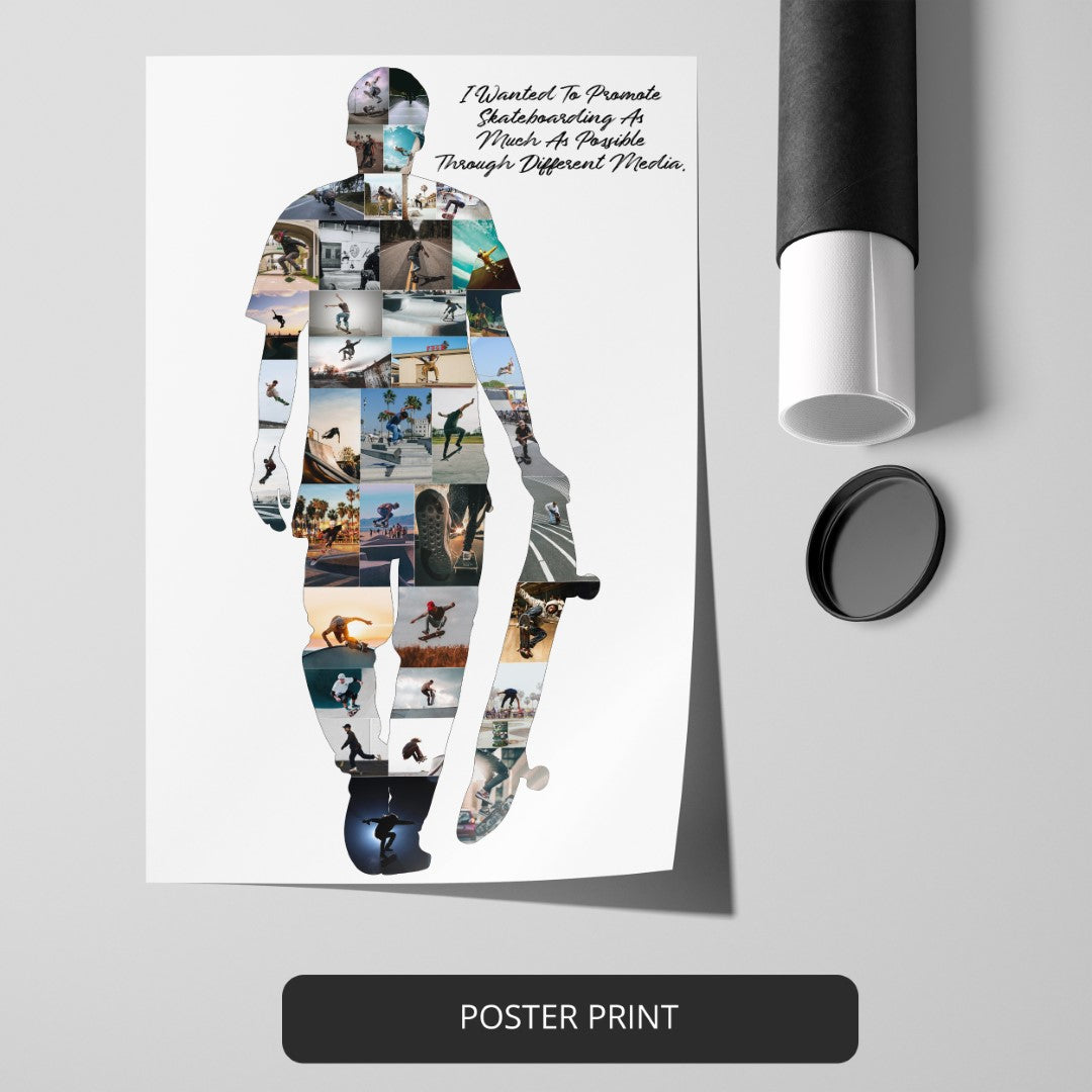 Cool Gifts for Skateboarders: Personalized Photo Collage