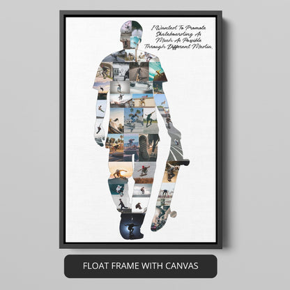 Skateboard Gift Ideas: Personalized Photo Collage Decor