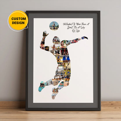 Volleyball Gifts: Personalized Photo Collage for Volleyball Players"