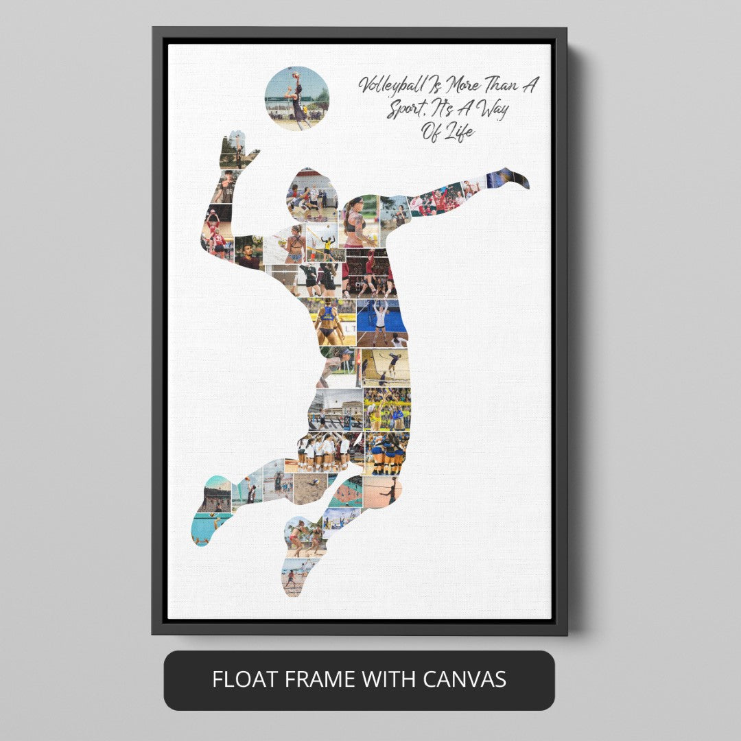 Volleyball Wall Art: Custom Photo Collage for Volleyball Enthusiasts