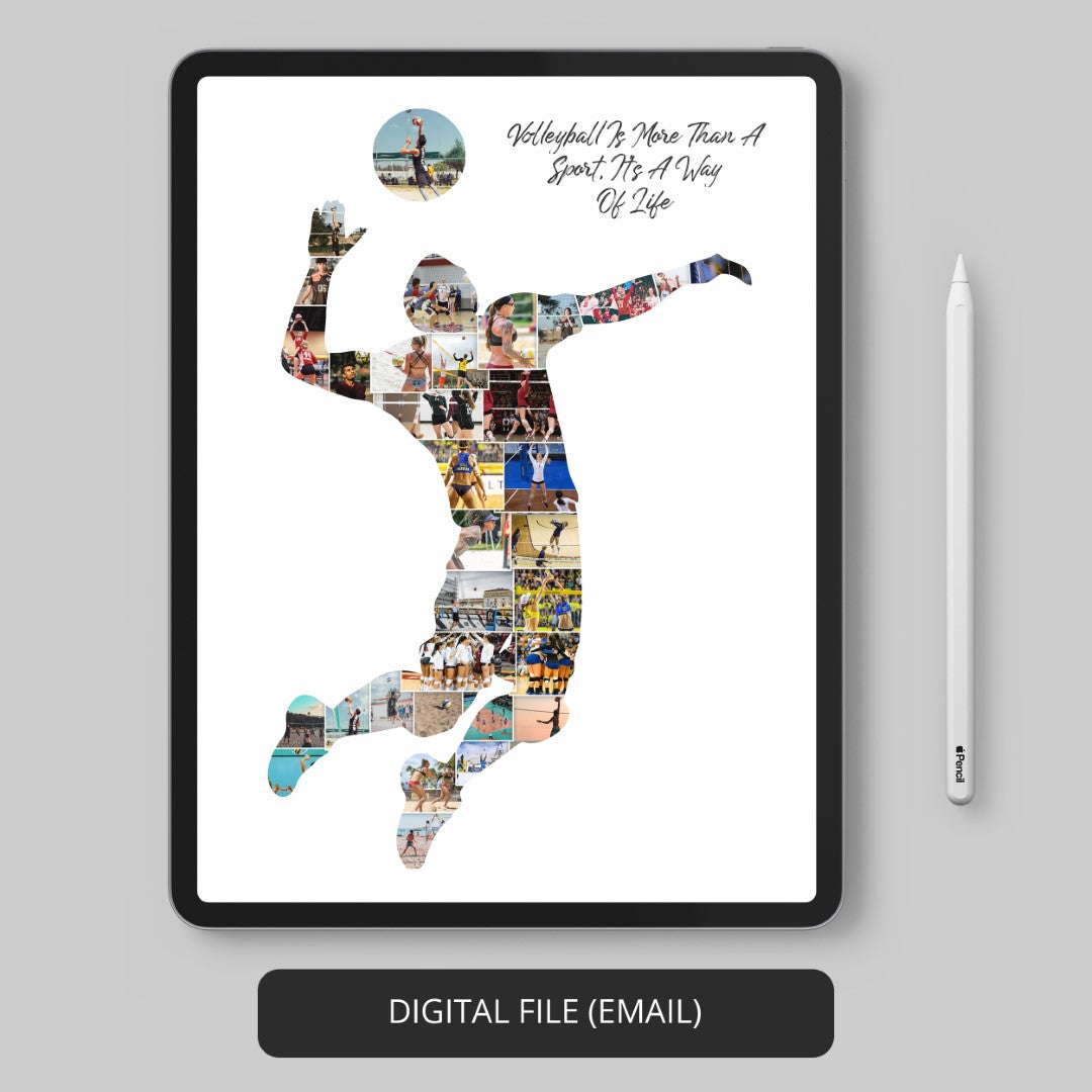 Create Memories with a Volleyball Photo Collage: Perfect Volleyball Gift Idea