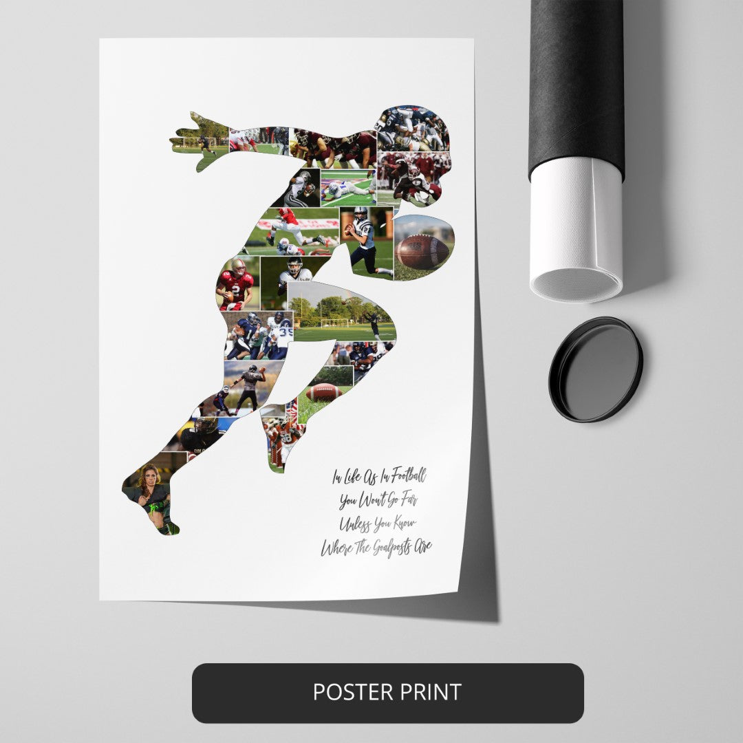 Unique rugby wall art - Personalized rugby gifts for players and fans