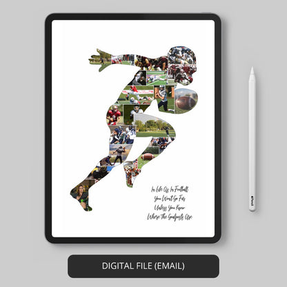 Rugby photo collage - Personalized rugby gifts for players and fans alike