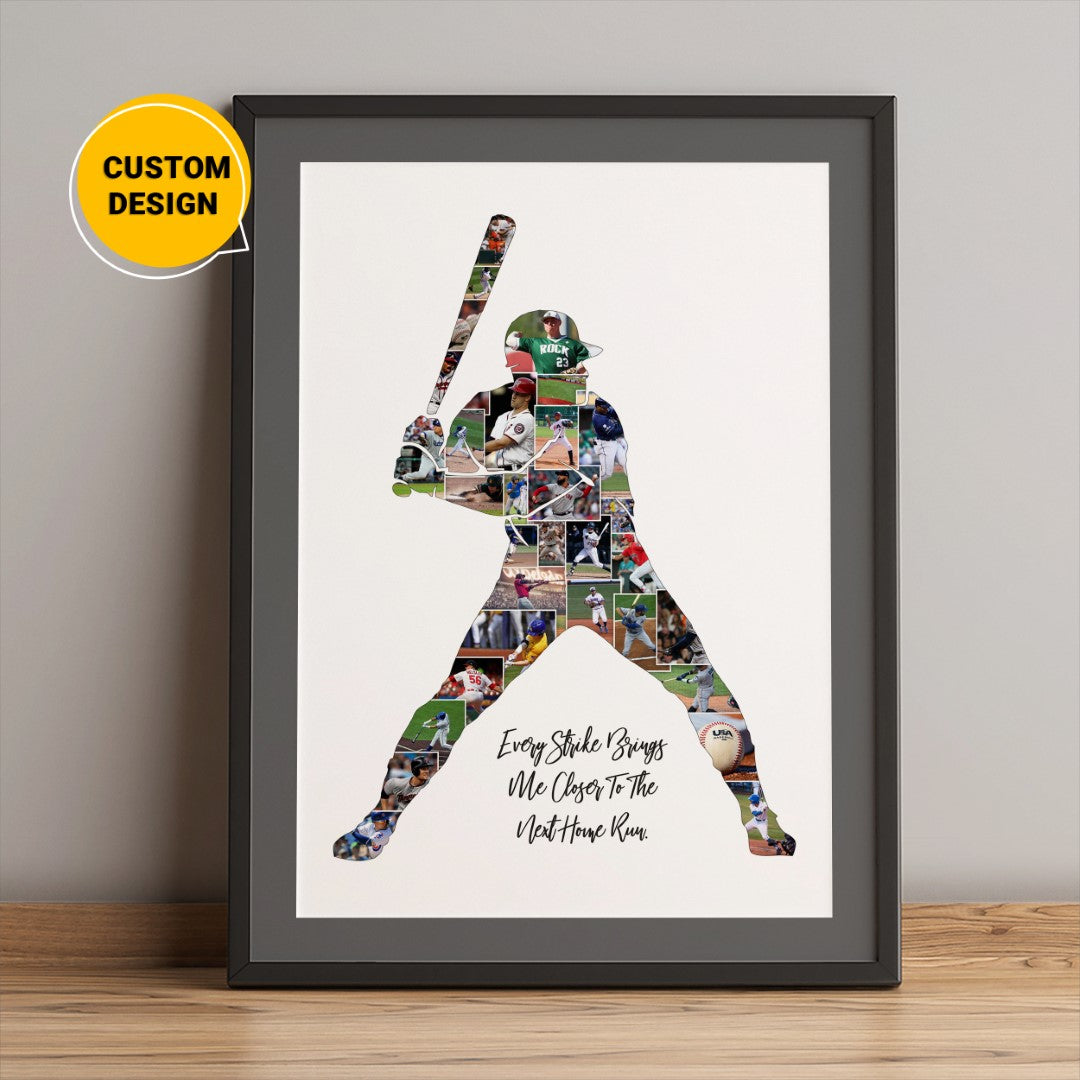 Personalized Baseball Photo Collage - Unique Gifts for Baseball Players