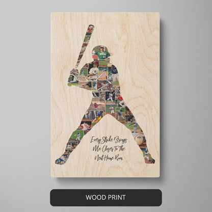 Baseball Groomsmen Gifts - Customizable Baseball Themed Photo Collage