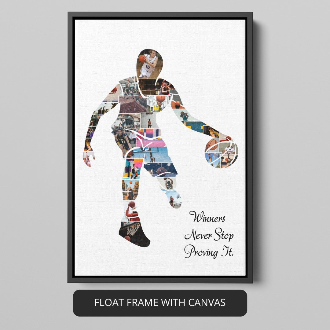 Art of Basketball - Handcrafted Photo Collage for Basketball Fans