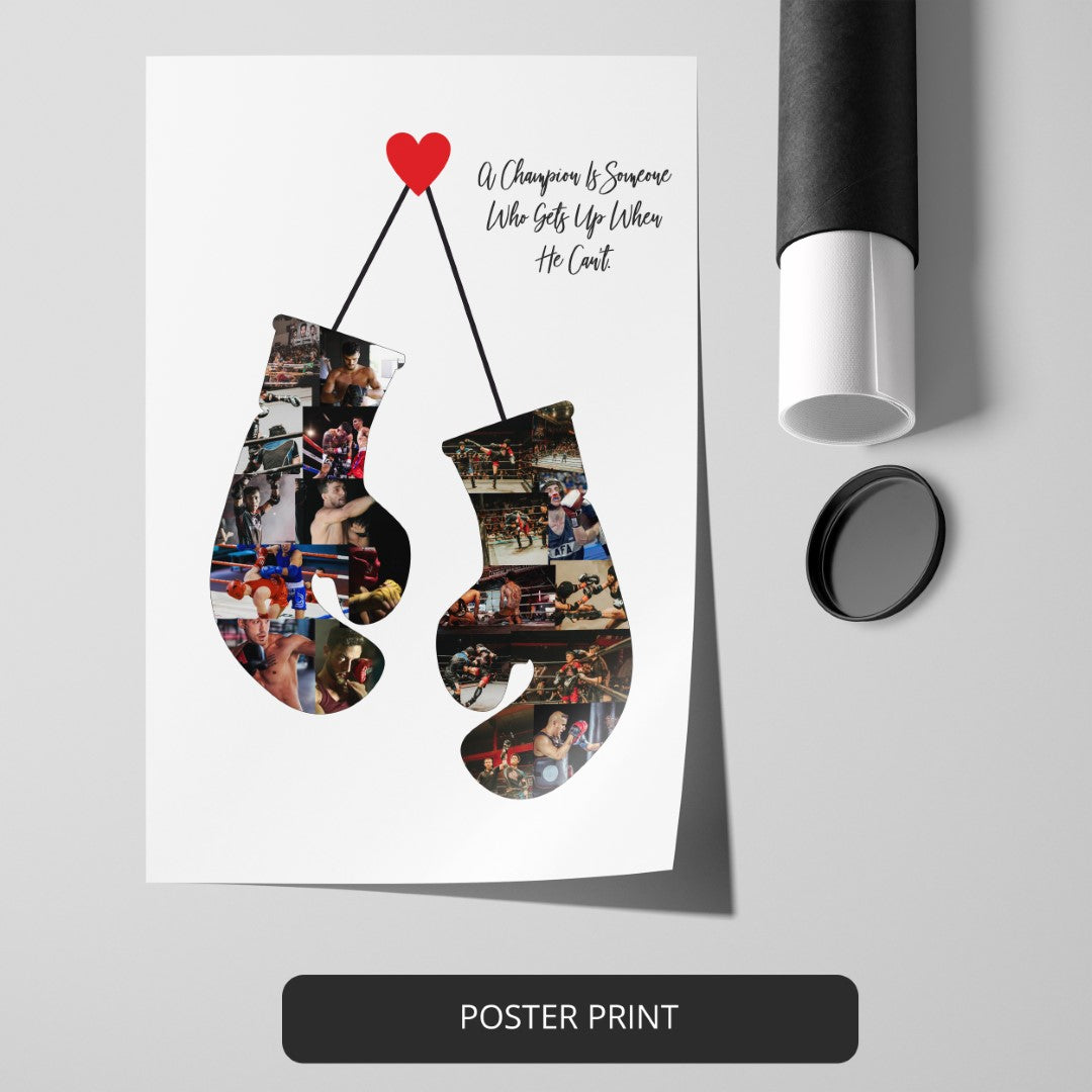 Gift Ideas for a Boxer - Customized Boxing Collage for Boxing Enthusiasts