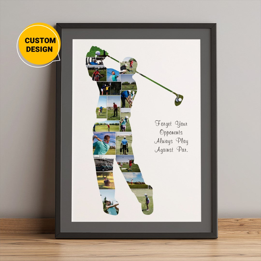 Personalized Father's Day Golf Gifts: Custom Golf Collage