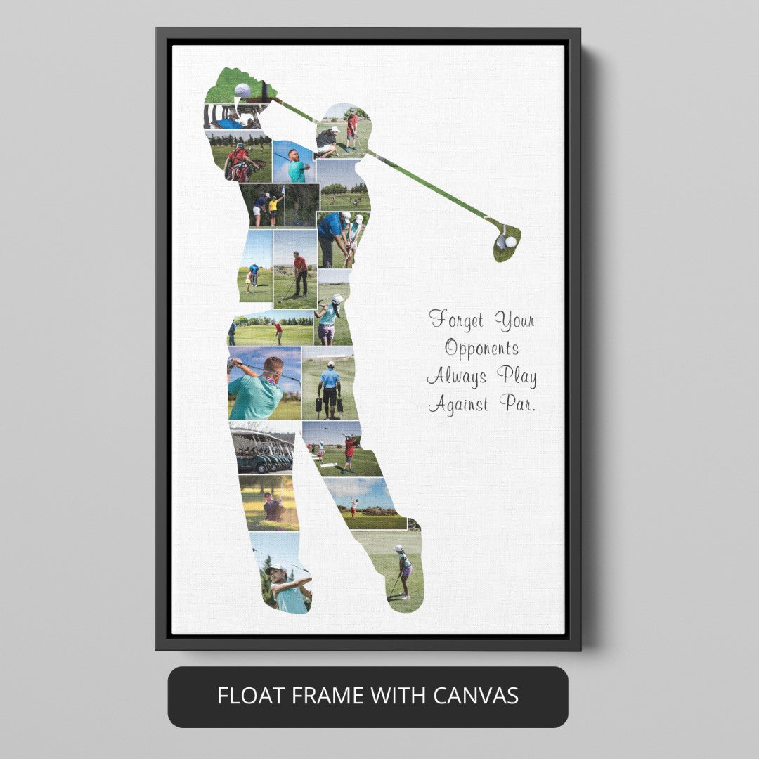 Personalized Golf Gift for Her: Custom Golf Collage Decoration
