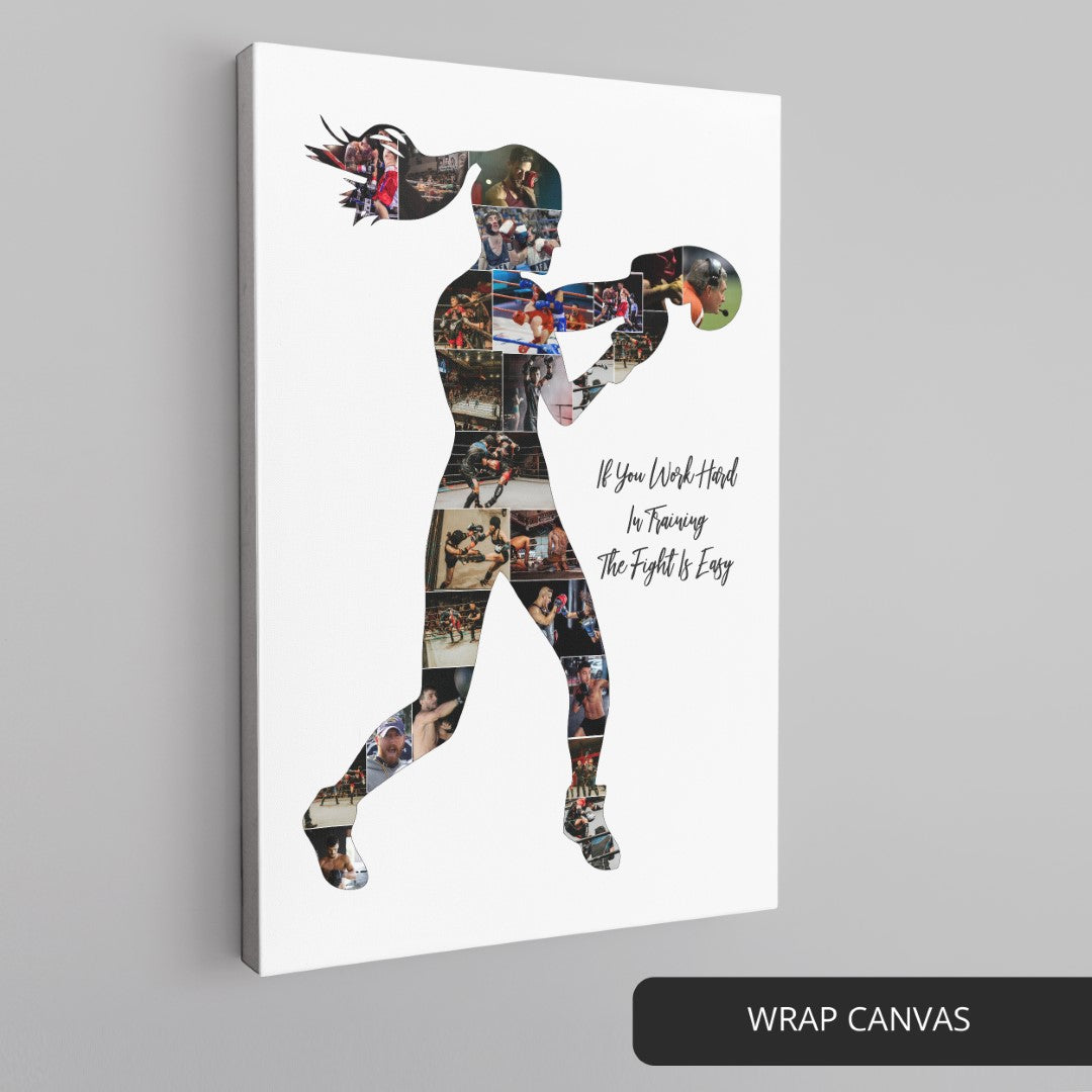 Boxing Theme Photo Collage: Ideal Gift for a Boxer