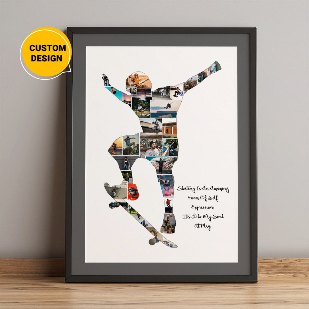 Personalized Skateboarding Gifts - Custom Photo Collage
