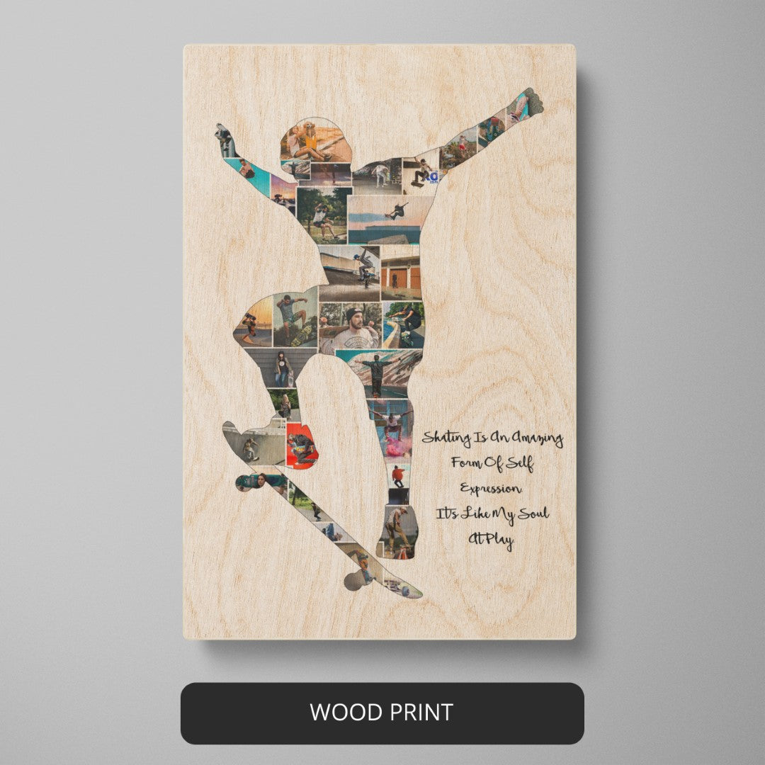 Stylish Skateboarding Art Prints - Personalized Collage