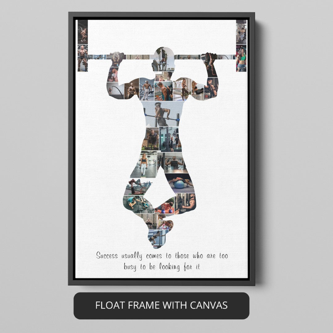 Christmas Gifts for Bodybuilders - Custom Photo Collage with Fitness Theme
