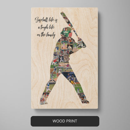 Baseball Lover Gifts: Show Your Passion with a Custom Baseball Photo Collage