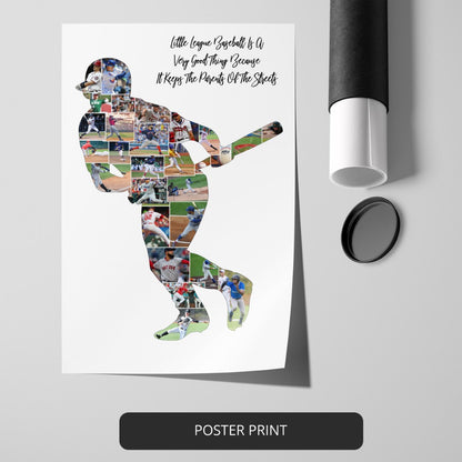Unique Gifts for Baseball Players - Personalized Photo Collage