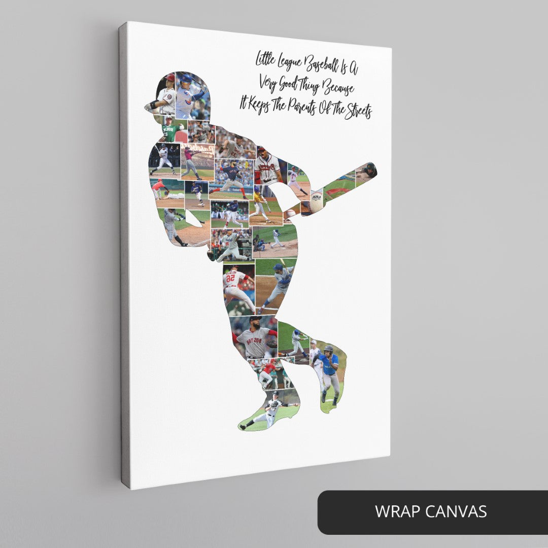 Baseball Coach's Gift - Customized Baseball Photo Collage