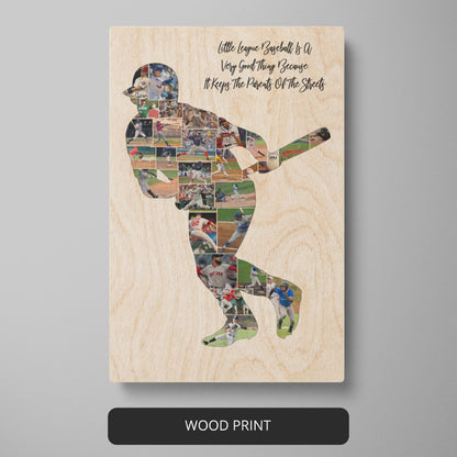 Perfect Baseball Gifts - Handcrafted Photo Collage Artwork