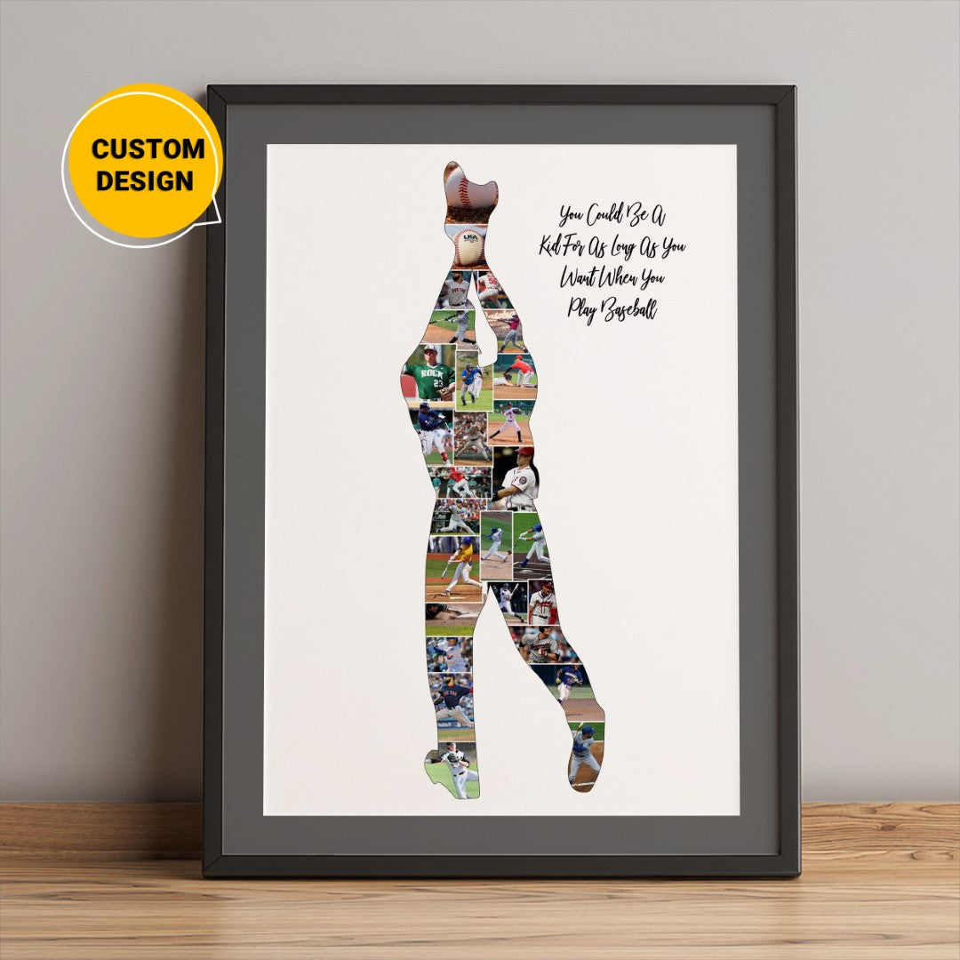 Personalized Baseball Christmas Gifts: Customized Photo Collage