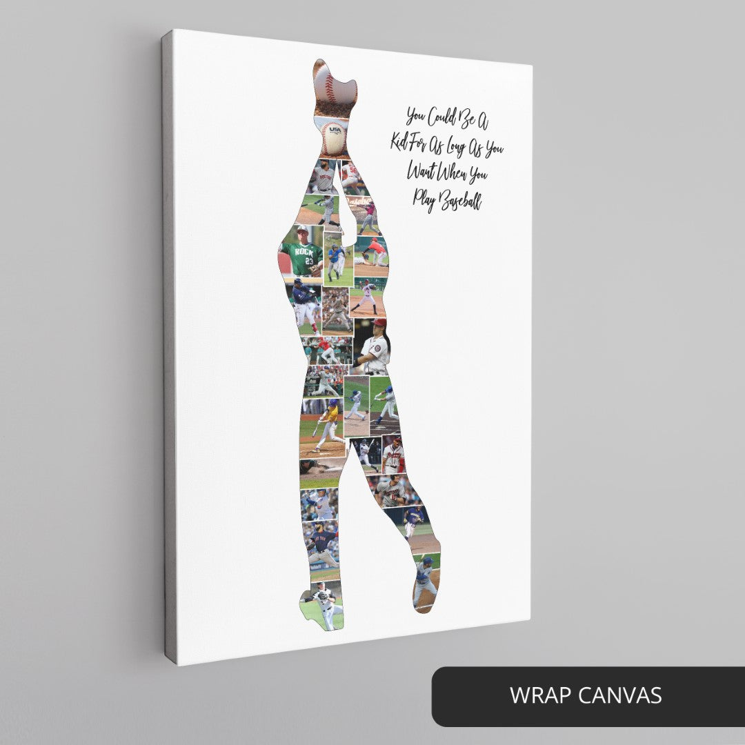 Gifts for a Baseball Player: Personalized Baseball Photo Collage