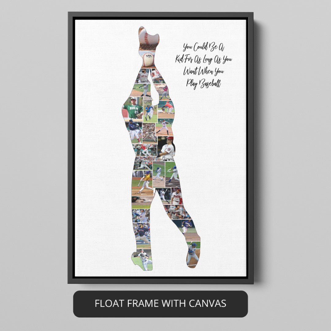 Baseball Photo Collage Gift: Artistic Display of Your Baseball Memories