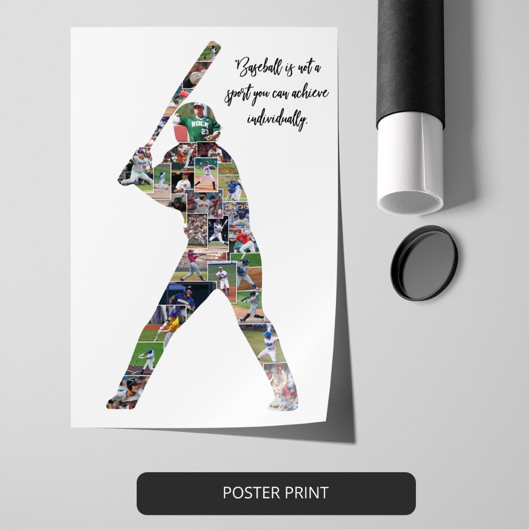 Unique Boyfriend Baseball Gifts - Personalized Baseball Artwork Canvas