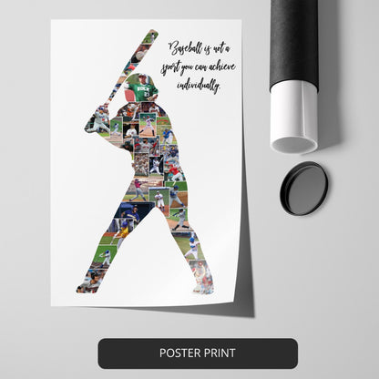 Unique Boyfriend Baseball Gifts - Personalized Baseball Artwork Canvas