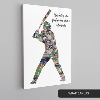 Custom Baseball Photo Collage - Great Baseball Lover Gift Idea