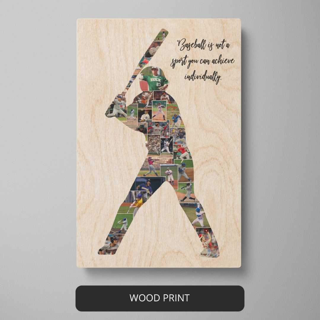Gifts for a Baseball Player - Personalized Baseball Framed Art