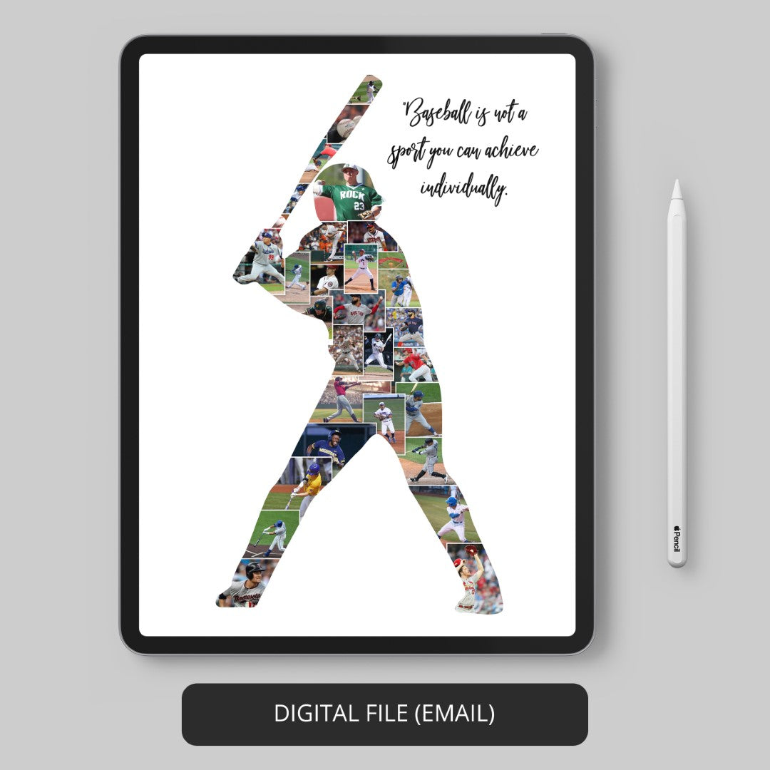 Capture Memories with Baseball Photo Collage - Unique Baseball Gift Idea