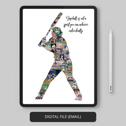 Capture Memories with Baseball Photo Collage - Unique Baseball Gift Idea