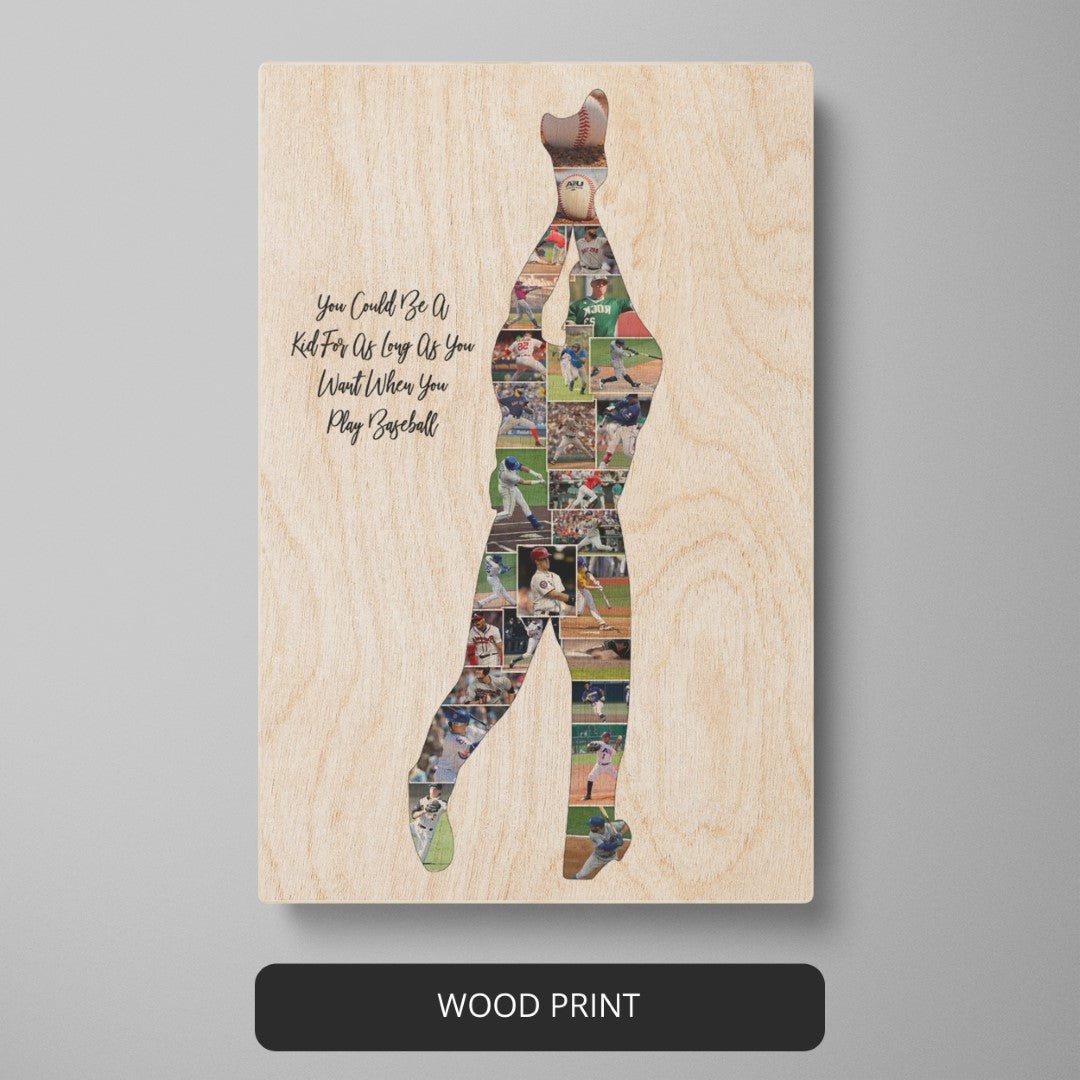 Gifts for a Baseball Player: Custom Baseball Artwork Collage