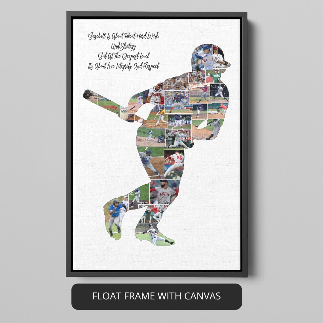 Thoughtful Baseball Gift - Custom Baseball Photo Collage
