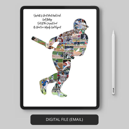 Memorable Baseball Gifts for Boyfriend - Personalized Baseball Photo Collage