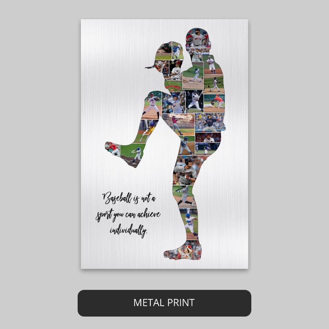 Baseball Gift: Personalized Photo Collage for Boyfriend or Baseball Fans