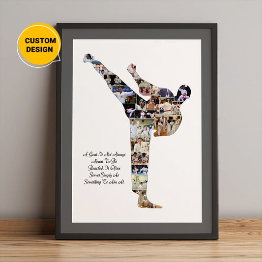 Personalized Karate Photo Collage - Unique Karate Gift Ideas for Him