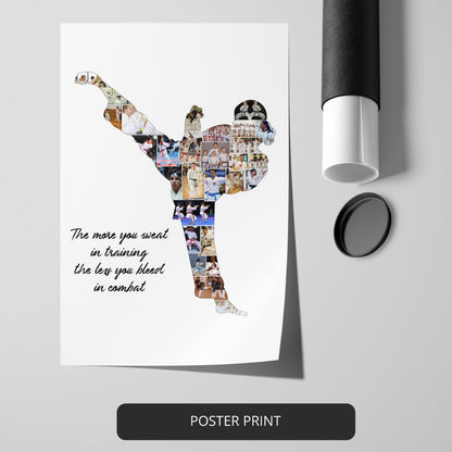 Karate Themed Gifts: Personalized Photo Collage for Karate Lovers