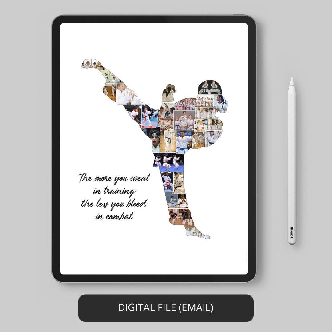 Capture Memories with Karate Teacher: Personalized Photo Collage - Ideal Gifts for Karate Instructors