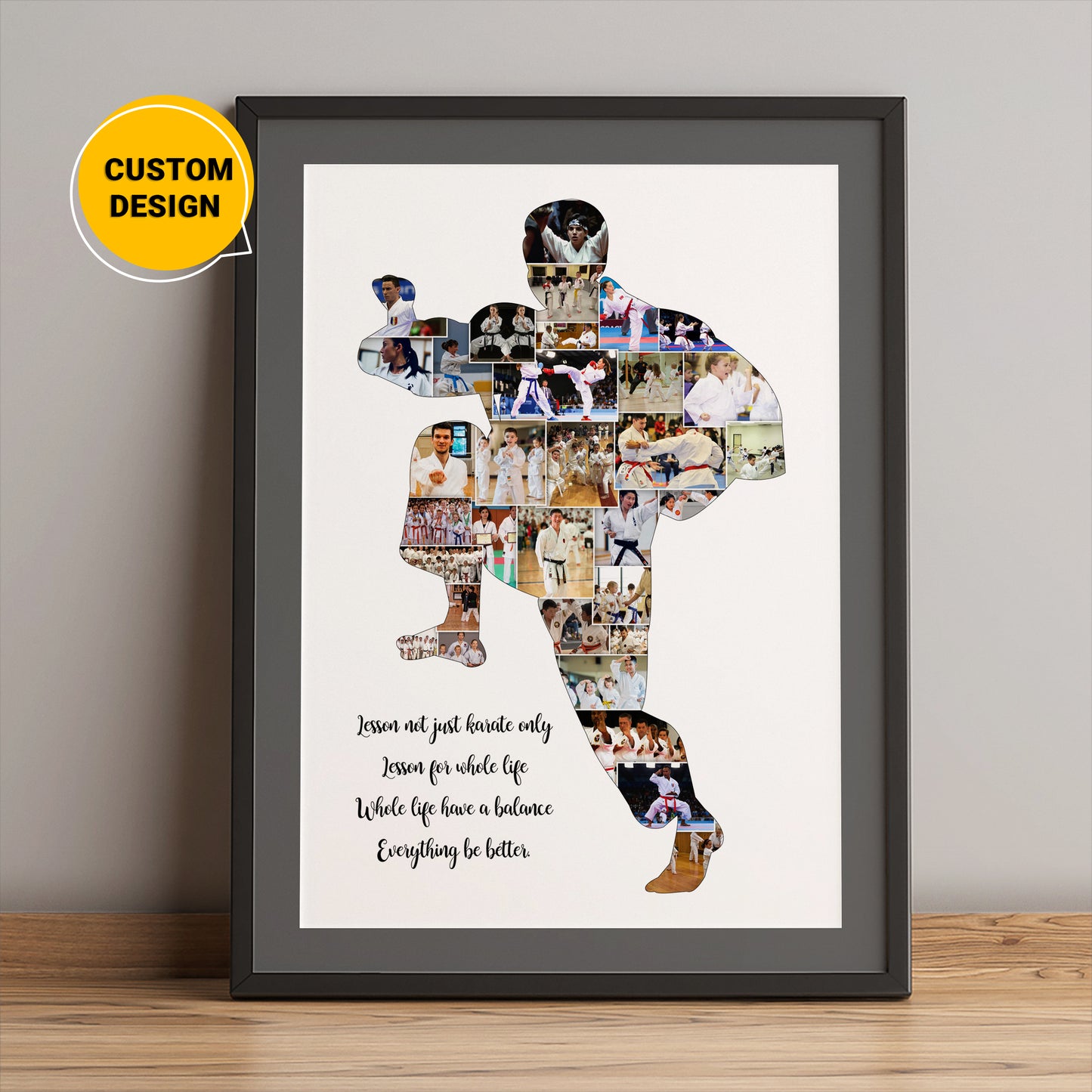 Personalized Taekwondo Gifts: Custom Photo Collage for Instructors