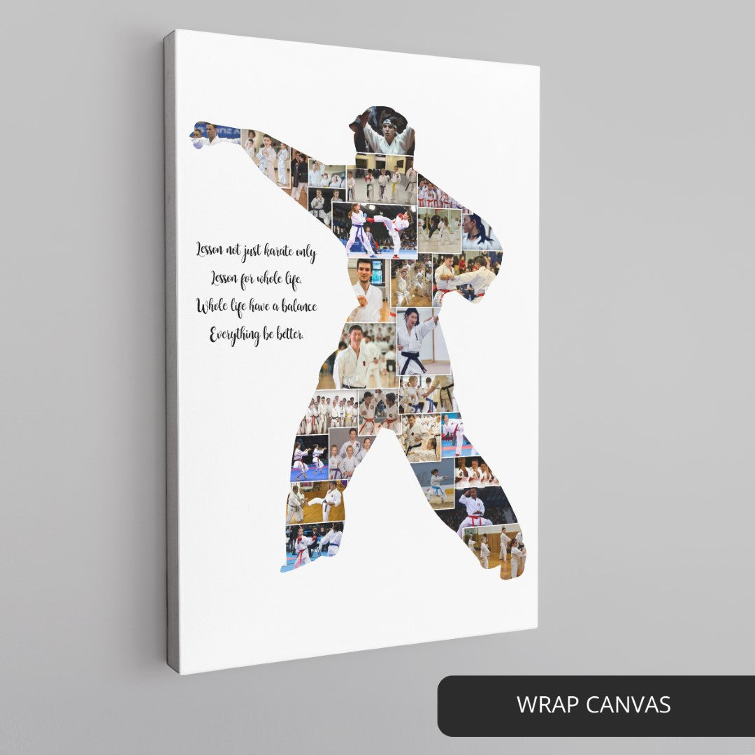 Discover Karate Gift Ideas: Personalized Photo Collage for Men with Karate Themed Gifts