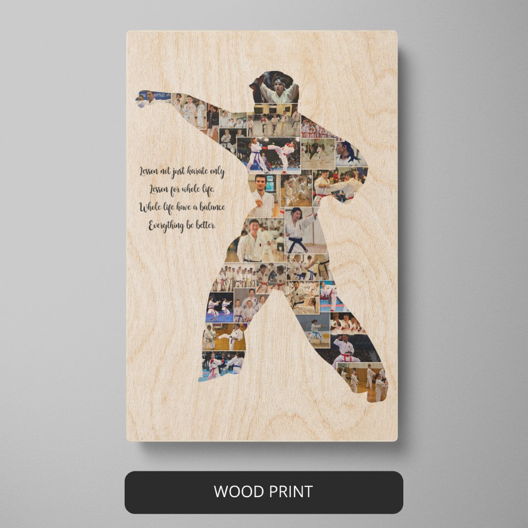 Gifts for Karate Lovers: Personalized Photo Collage Featuring Karate Artwork