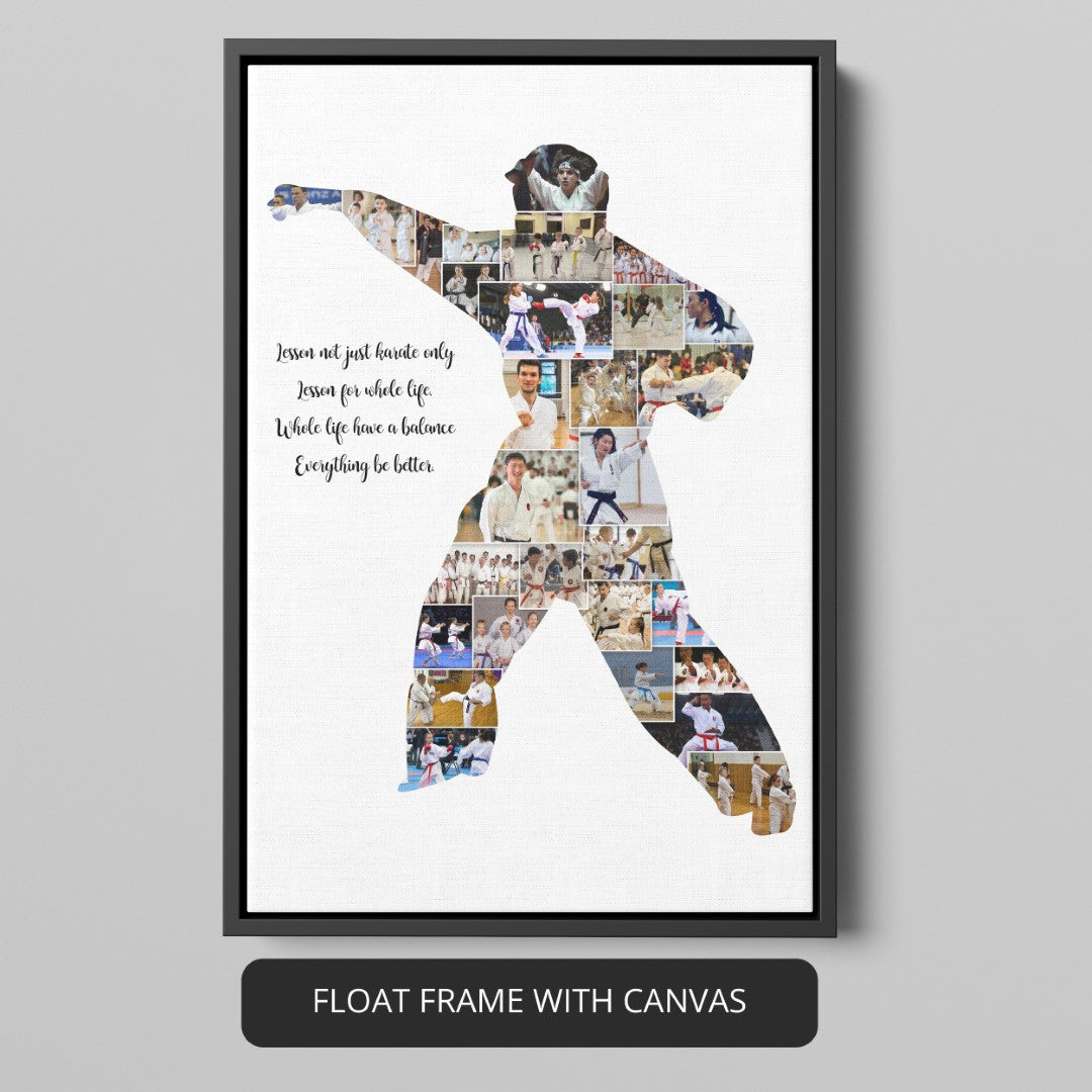 Karate Gifts for Him: Personalized Photo Collage with Karate Artwork and Designs