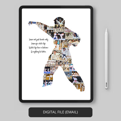 Capture the Spirit of Karate with Customized Photo Collage: Karate Related Gifts for Men