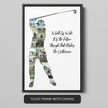 Golf Gifts for Women - Personalized Photo Collage for Female Golfers
