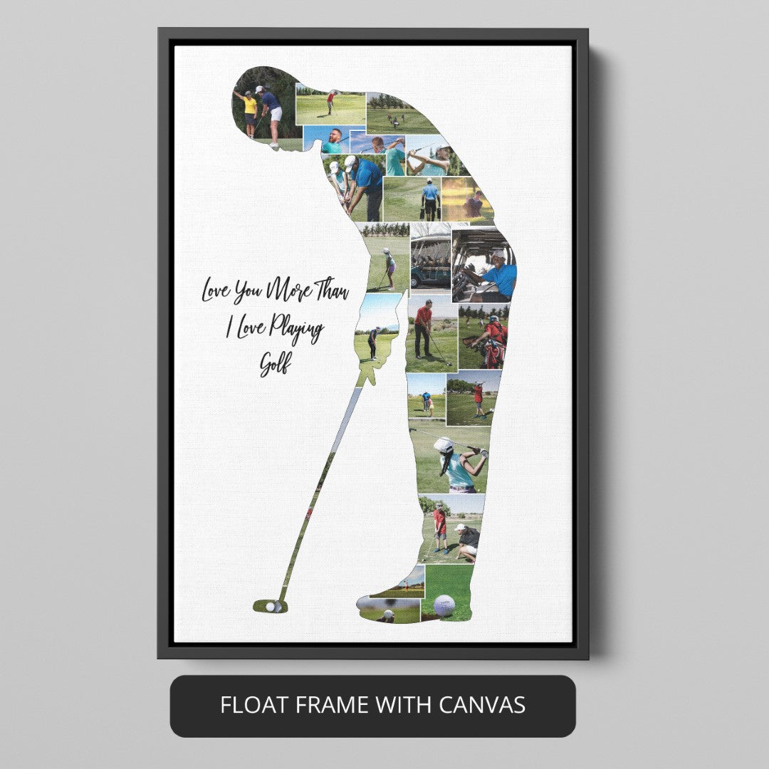 Golfer Gift Ideas - Personalized Golf Collage for Golf Enthusiasts