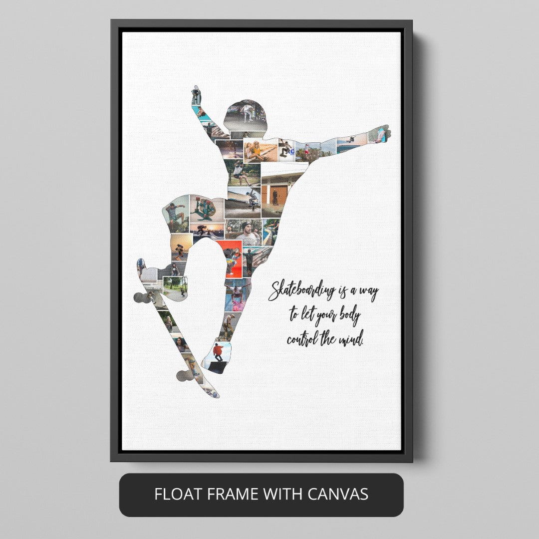Skateboarding Gift Ideas: Custom Photo Collage for Skateboard Lovers