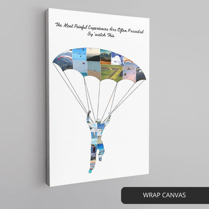 Expressing the Art of Paragliding: Stunning Personalized Photo Collage for Adventure Lovers